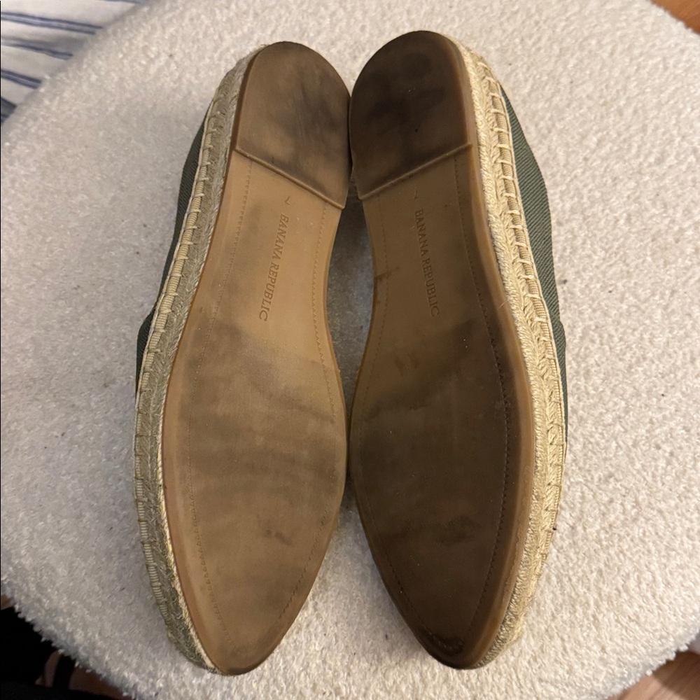 Banana Republic Olive Green Espadrille Flats - Picture 3 of 5